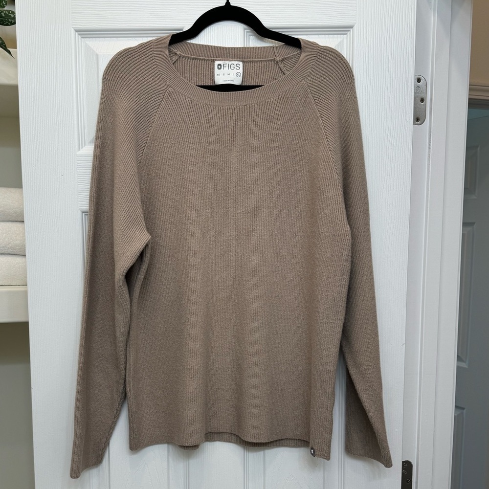 Figs Knit Tan Sweater Size XL